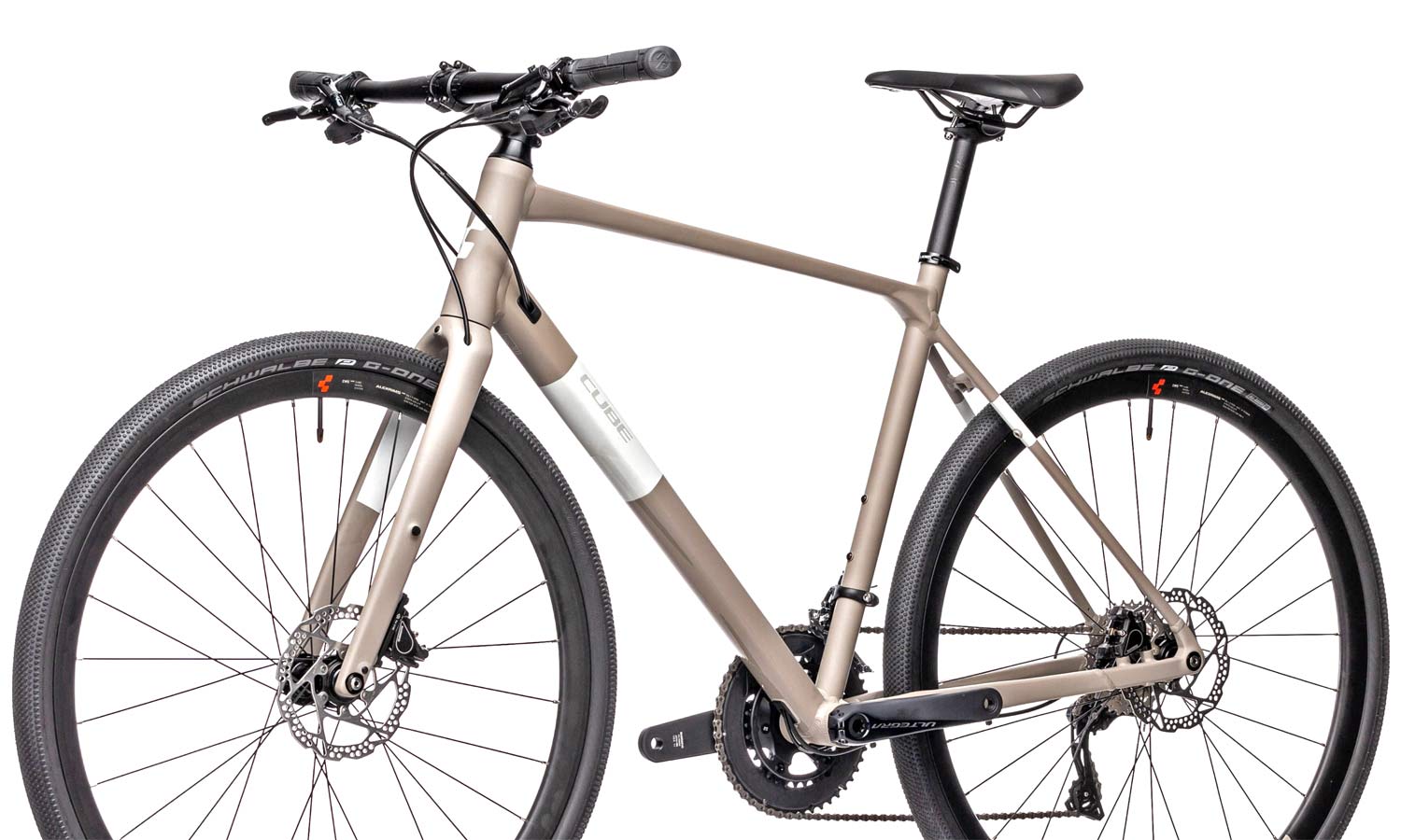 2021 Cube SL Road bike is an affordable, versatile alloy flat bar all-road & gravel bike, non driveside detail