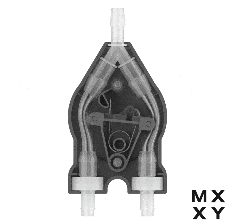 MXXY dual-reservoir hydration pack dials in your electrolyte sports drink mix on the go, valve animation