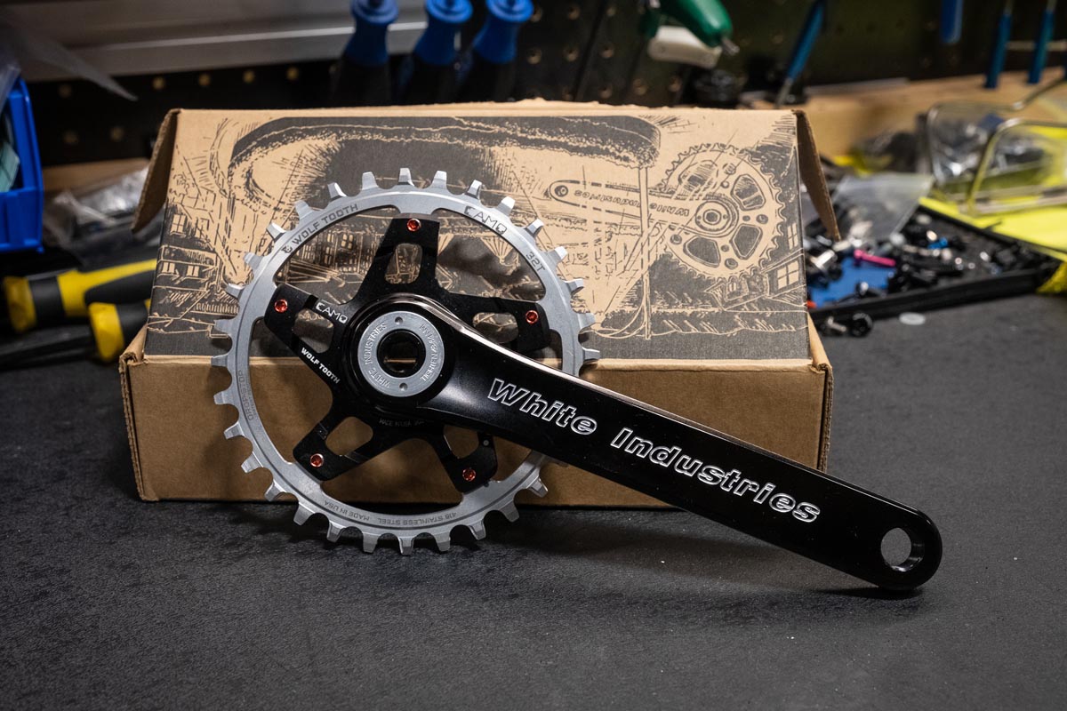 for Industries Cranks system crafts new White chainring Wolf - a Tooth CAMO MR30 Bikerumor