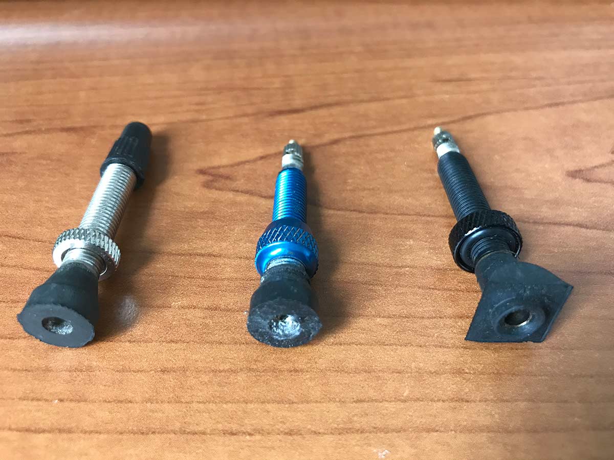 old tubeless valves not designed to work with tire inserts