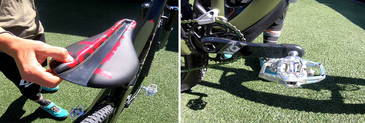 isabeau courdurier's fabric line-s saddle ht t1 clipless pedals  
