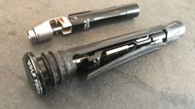 Review: WTC EnCase stows functional multitool & tire repair in your bar, silently
