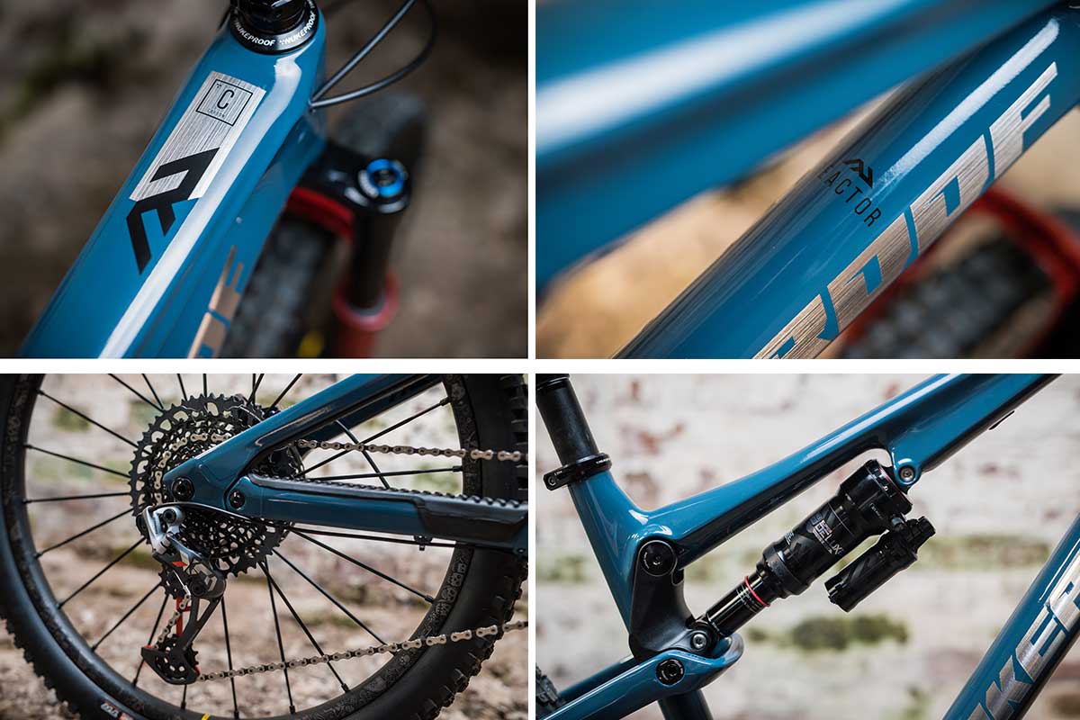 new nukeproof reactor rs my21 blue frame carbon detail shots