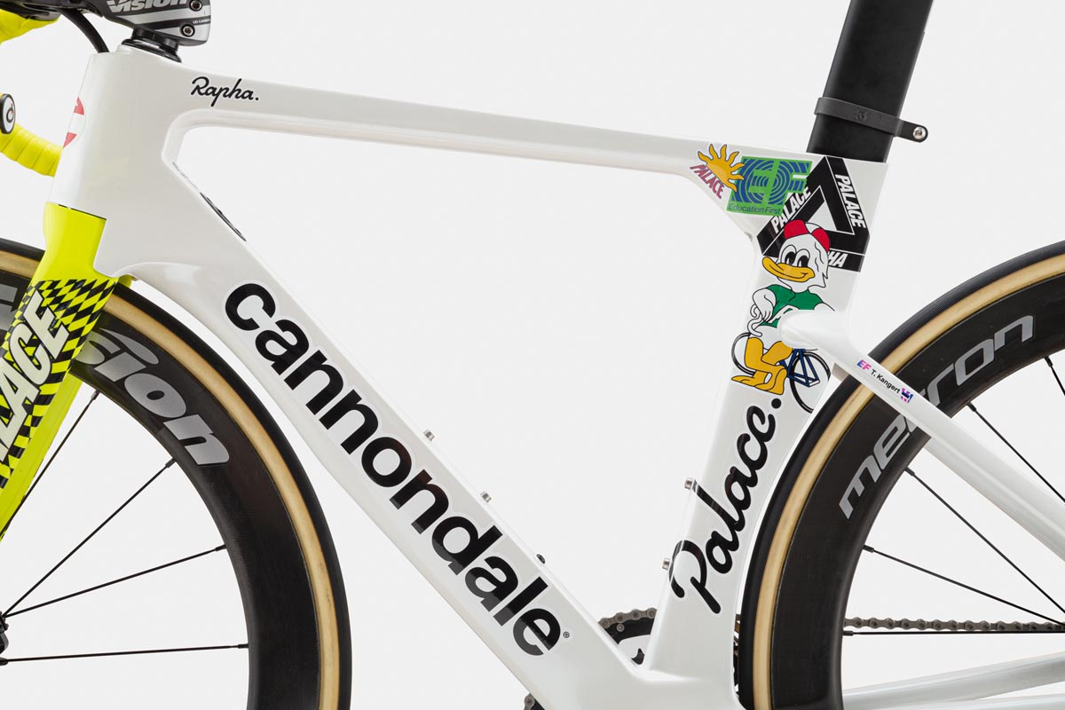 Rapha x Palace Giro d'Italia kit & matching Cannondale bikes 
