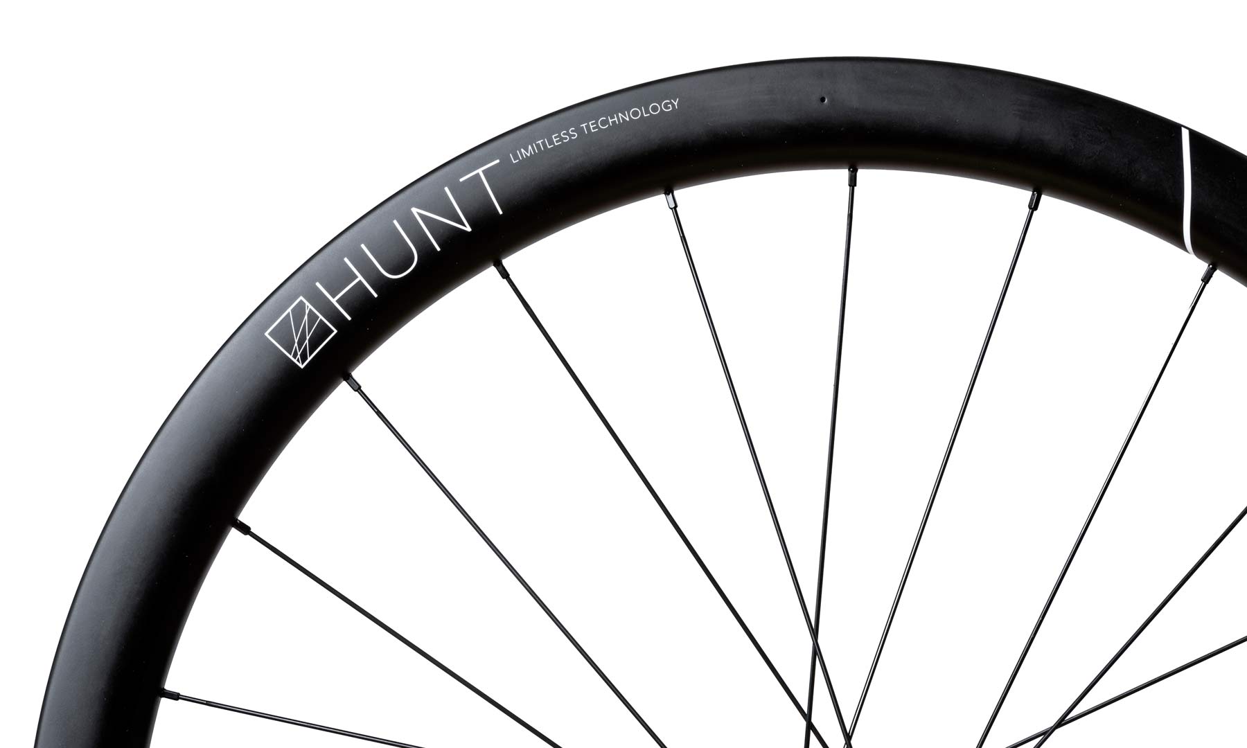 Hunt 42 Limitless Gravel Disc aero gravel wheels, faster more stable aerodynamicist carbon gravel bike wheels, side