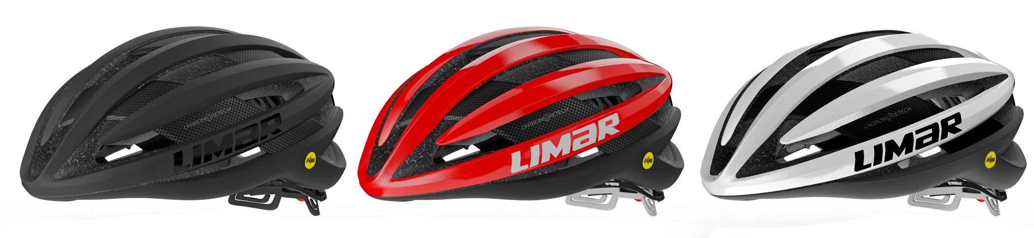 Limar Air Pro MIPS Ai road helmet, next gen MIPS impact protection in fully vented aero road bike helmet, black red or white