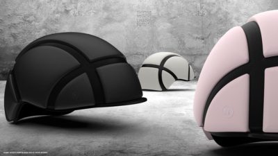 “World’s thinnest bicycle helmet” handles repeat impacts, folds into your hip pack