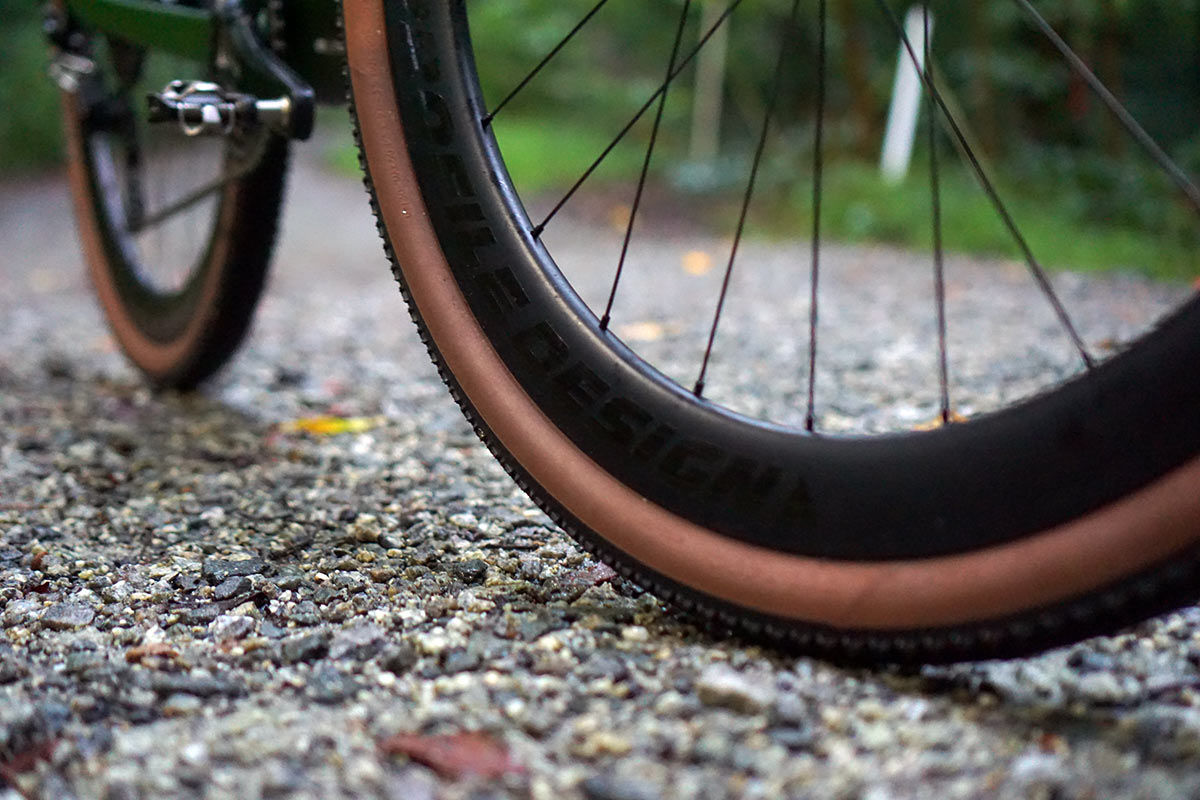 testing profile design GMR 50mm deep carbon road bike wheels on a gravel bike