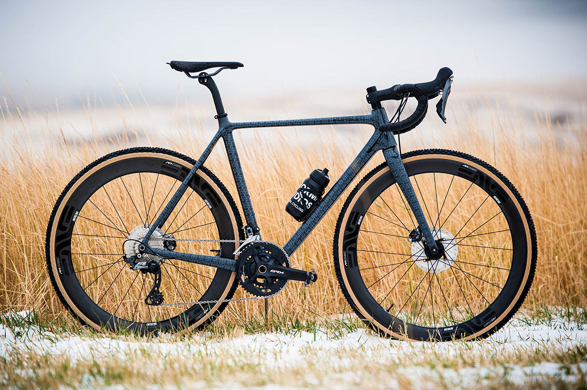 pursuit cycles all road gravel racing road bike shown in a field of wheat