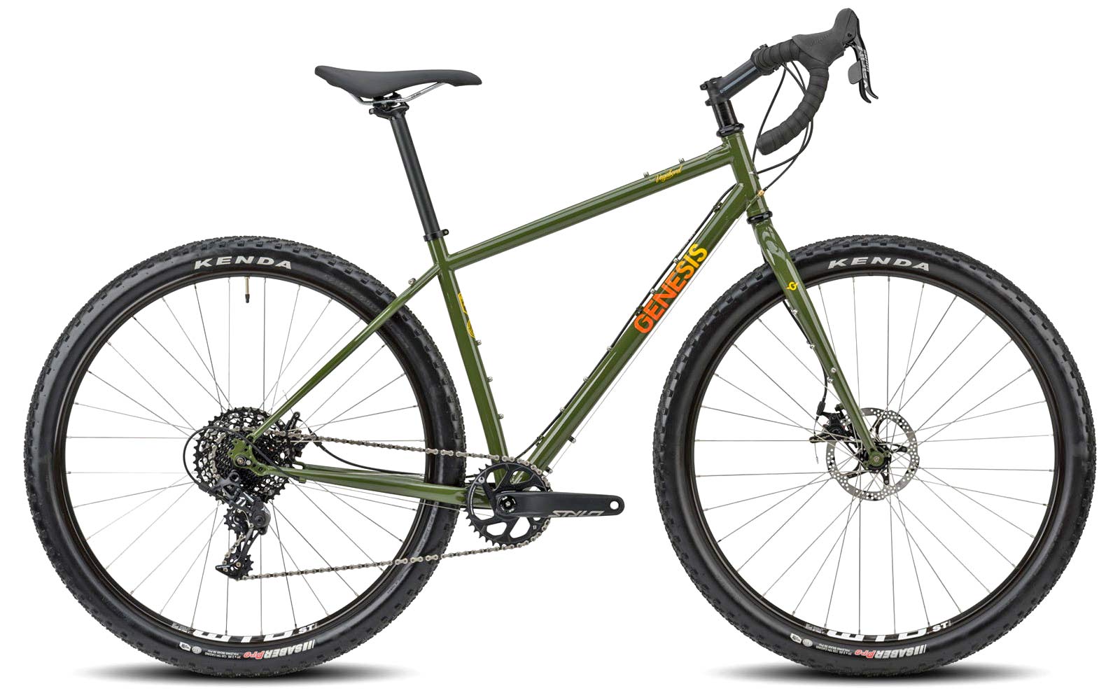 2021 Genesis Vagabond steel monstercross bike, Reynolds 725 steel adventure bikepacking gravel mountain bike, complete bike