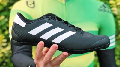 The Road Cycling Shoes by adidas mix classic soccer style & laces with modern eco materials