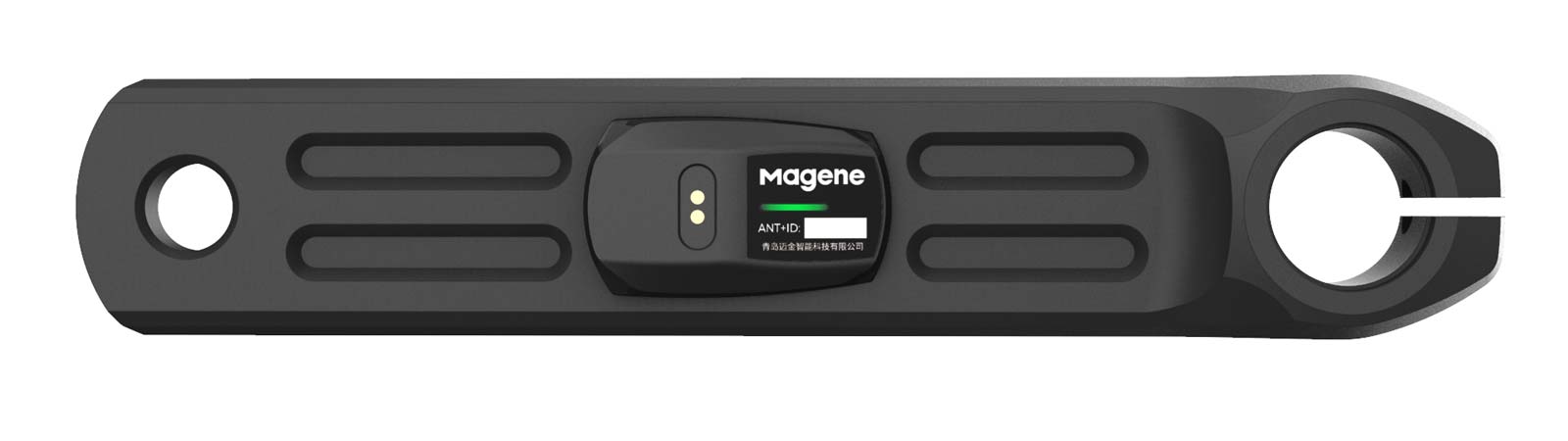 Magene P325 CS low-cost power meter crankset, affordable alloy road bike powermeter cranks, Kickstarter direct from China, sensor detail