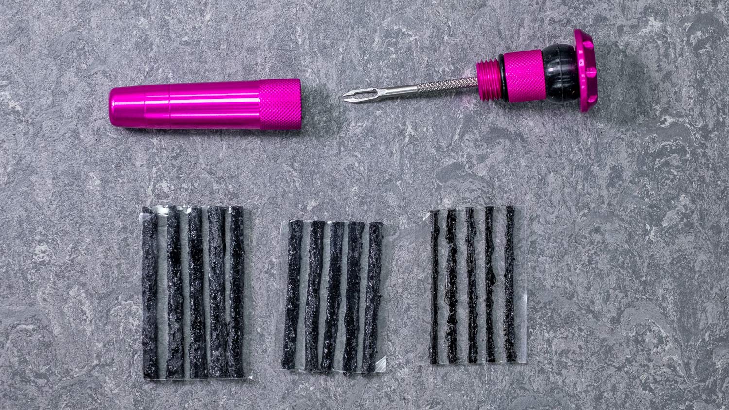 Muc-Off Stealth Tubeless Puncture Plug hidden tire repair kit, worms & noodles