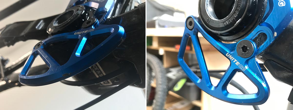 unite bashguard bent protected chainring during crash served purpose well