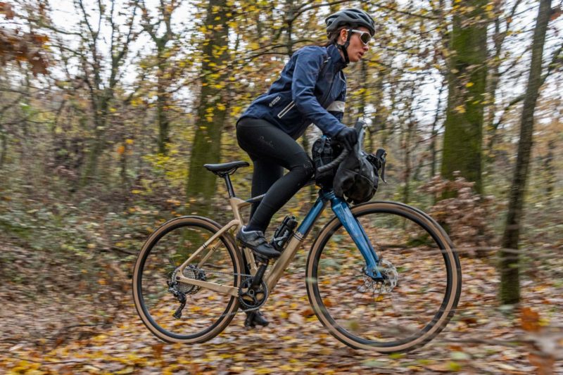 2021 Bianchi Arcadex gravel bike, e-bike-ready, aero integrated carbon adventure gravel road bike, forest riding