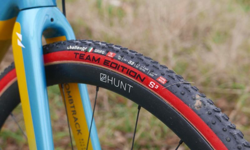 Challenge Pro-only Team Edition cyclocross tubulars, Hunt 30 Carbon CX Disc wheels, Gossinki racing