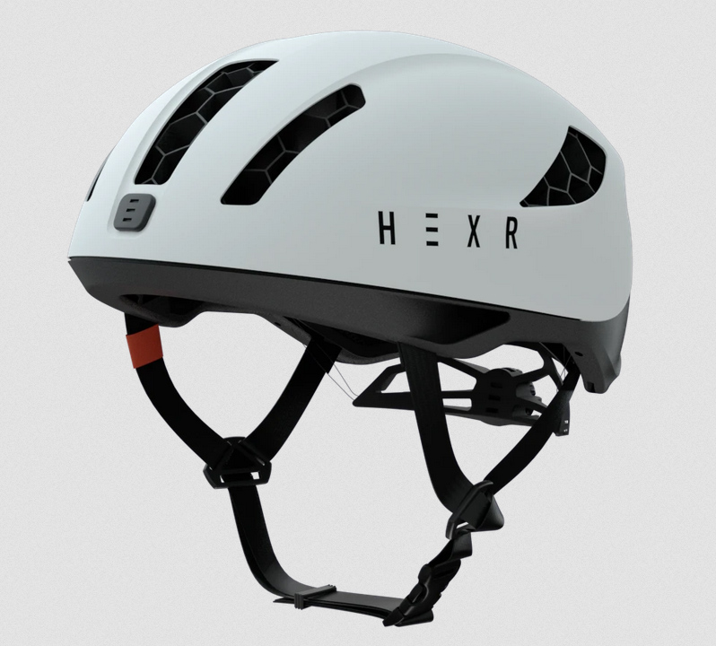 HEXR 3D printed helmet in white