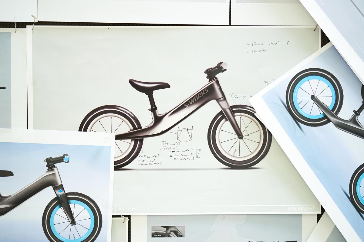 Specialized Hotwalk Carbon kid's balance bike drawings