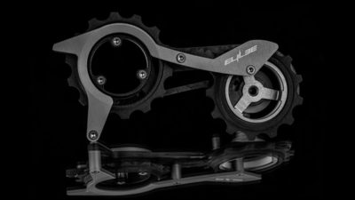 Amazing TITAN carbon fiber derailleur cage concept gets zirconia bearings, sapphire covers