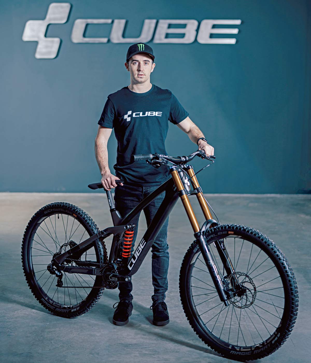 2021 Cube Two15 HPC carbon 29er downhill mountain bike, Danny Hart presentation