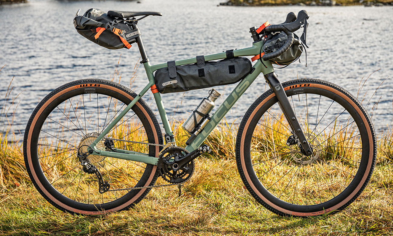 2021 Focus Atlas gravel bike, versatile affordable alloy gravel road bike, complete bikepacking setup