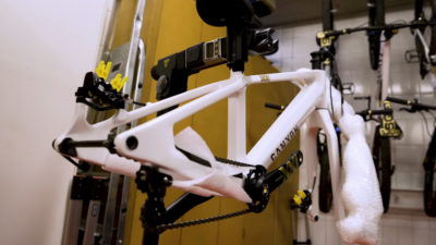 Fabio Wibmer shows off his prototype carbon trials bike from Canyon + garage check