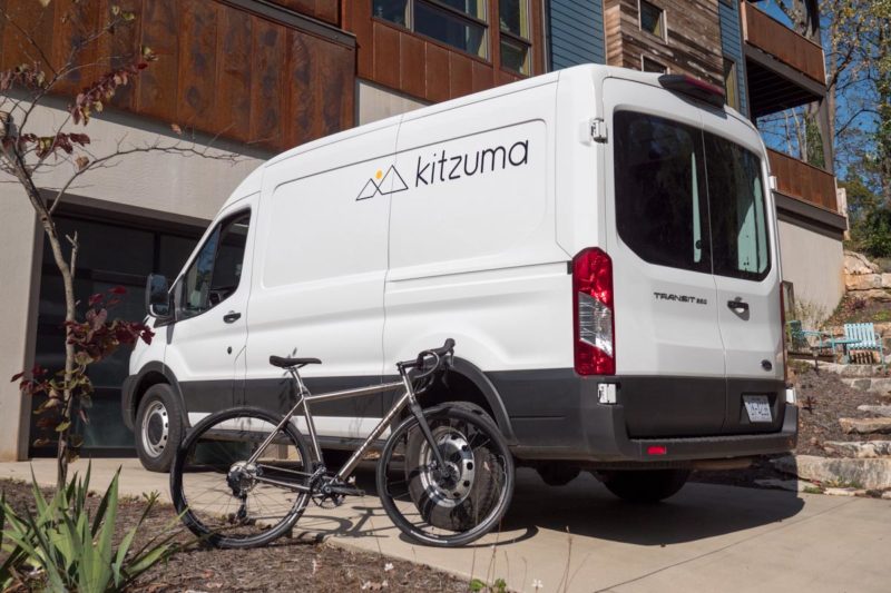 Kitzuma Cycling Logistics, van in driveway