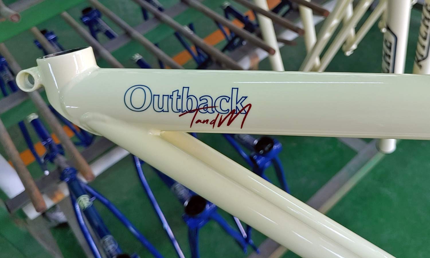 Ritchey Outback TandM Break-Away folding steel travel gravel tandem, factory preview