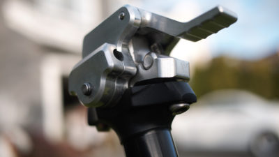 Adjust your saddle angle as you ride with SwitchGrade multi-position rail clamp