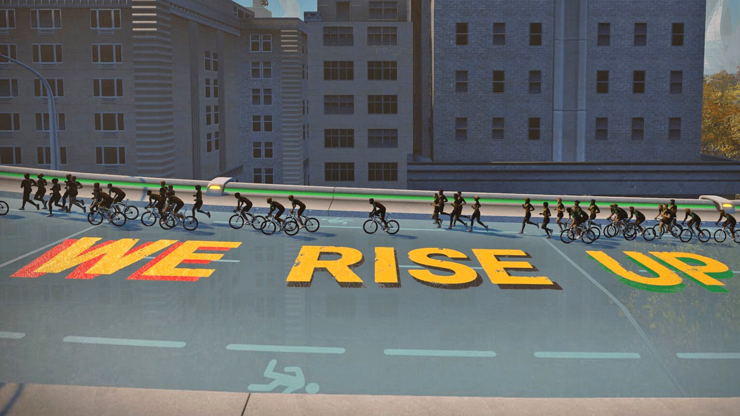 Zwift Black Celebration Series, We Rise Up cycling NYC