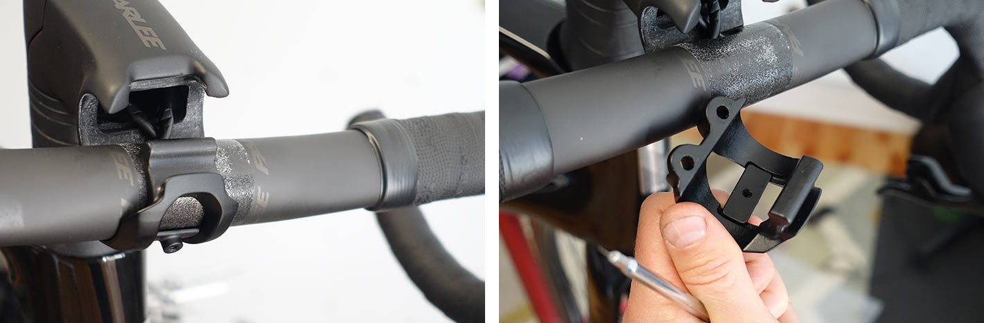 parlee integrated cockpit with handlebar and stem hiding all cables and hoses inside the frame