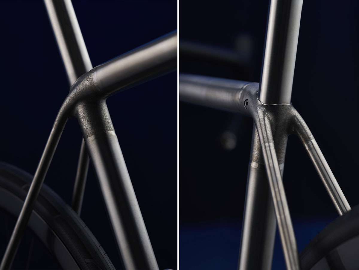 sturdy cycles fiadh road bike titanium frame tubing 3d printed junctions