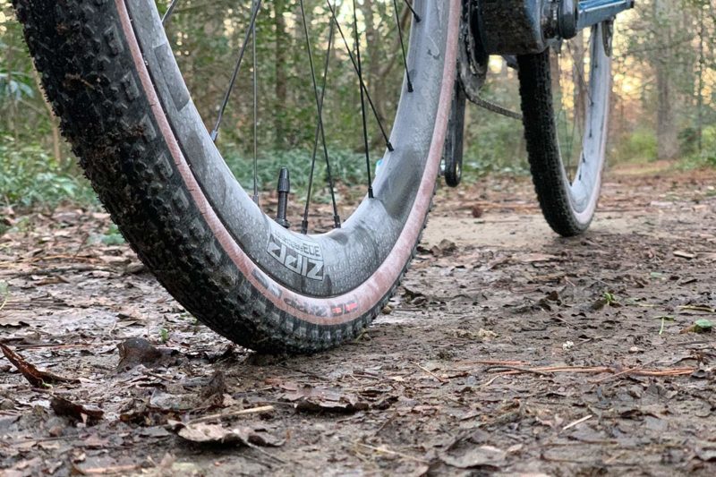 zipp tangente course gravel tire review - front of tire tread pattern