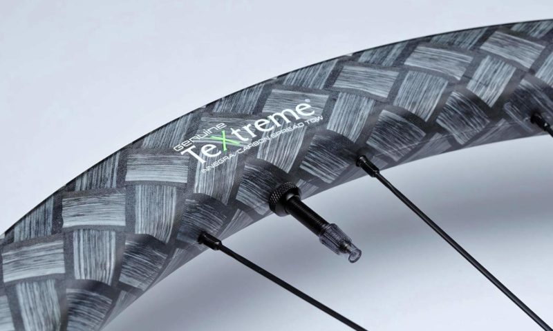 Nex-Gen Aero V7 gravel wheels, aerodynamic TeXtreme Innegra carbon spread tow gravel bike wheelset, rim detail