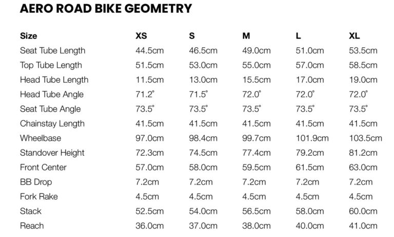 quintana roo bike size chart