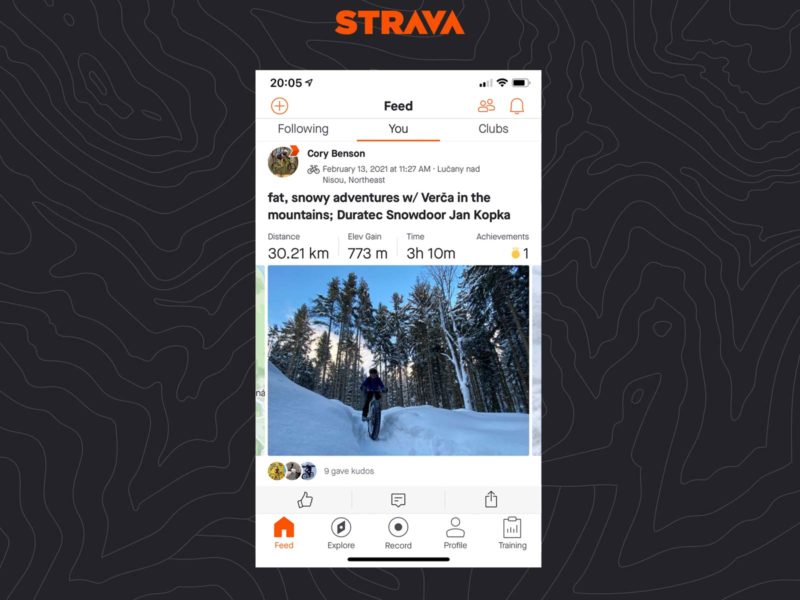 Strava mobile training app update, new map location data