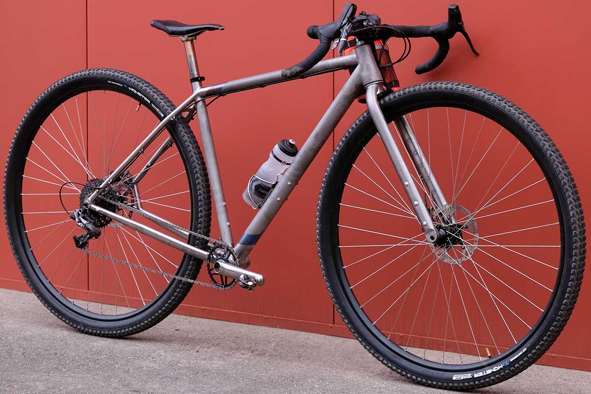 curve cycling titanosaur prototype titanium 36er gravel bike