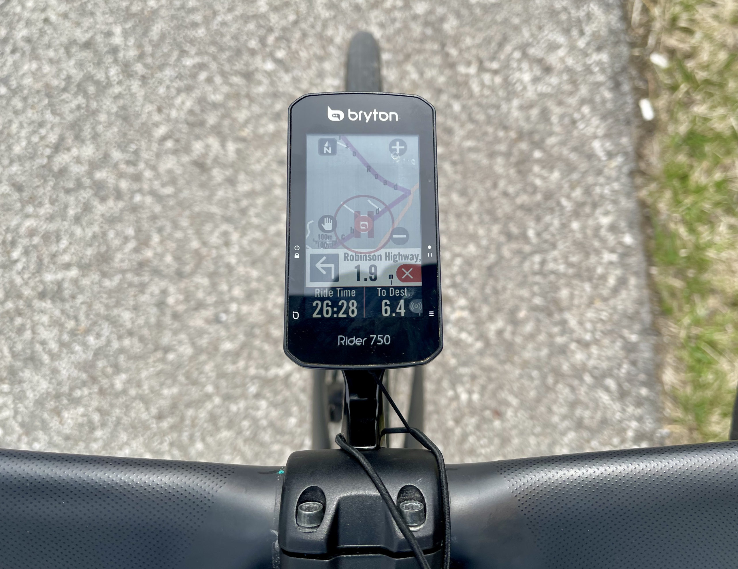 Bryton Rider 750 Review navigation