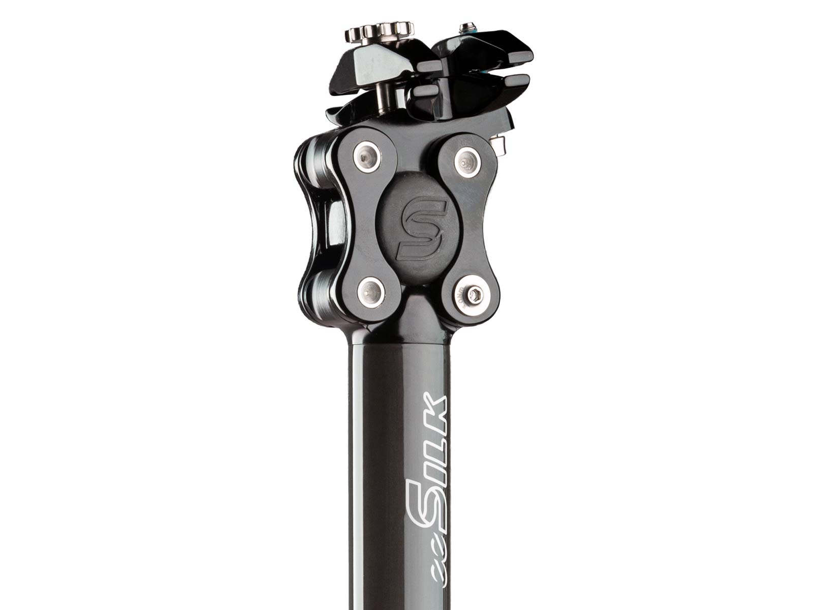 Cane Creek eeSilk Carbon or alloy lightweight 20mm suspension seatpost, stainless steel pivot axles