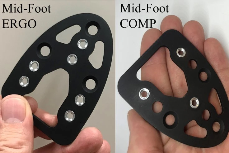 PatroCleats Adapters mid-foot ERGO vs COMP