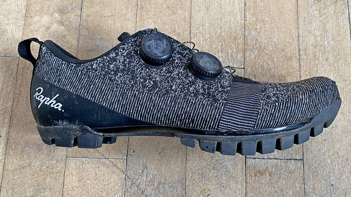 Rapha Explore Powerweave carbon-soled gravel shoe review, side
