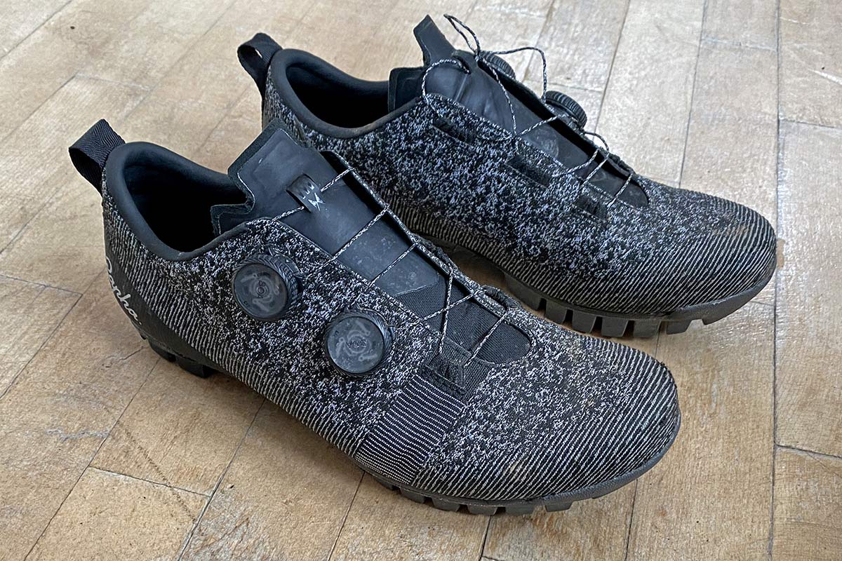 Rapha Explore Powerweave carbon-soled gravel bike shoes, pair angled