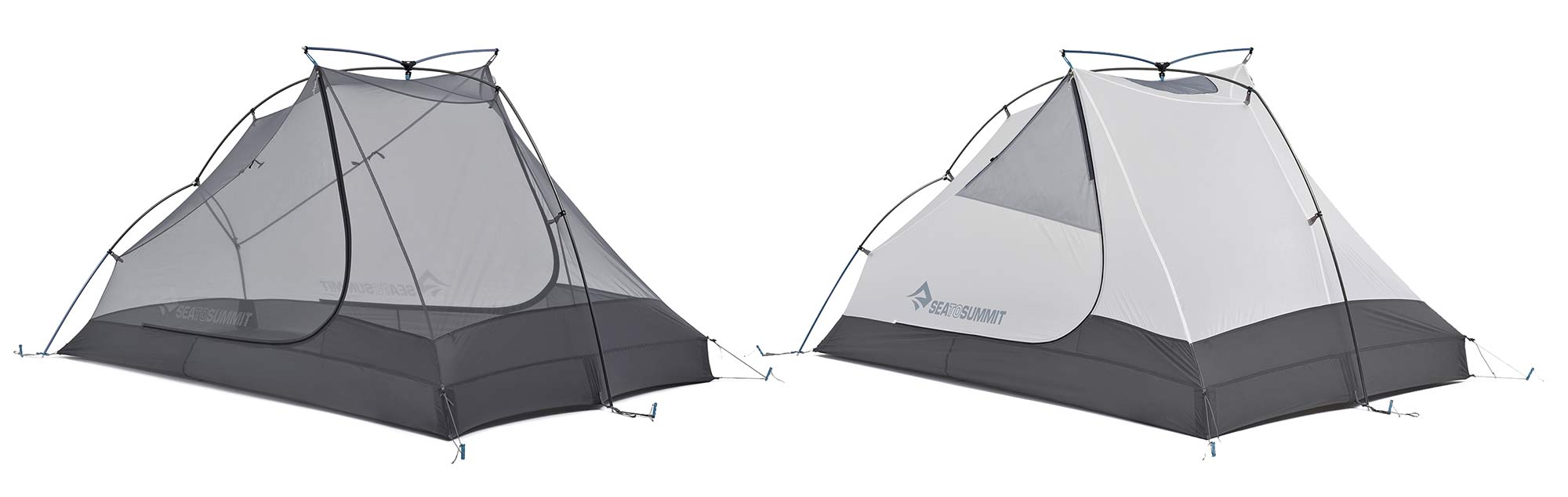 Sea to Summit Alto and Telos TR lightweight tents, Tension Ridge modular 3-season ultralight bikepacking tent, mesh or fabric