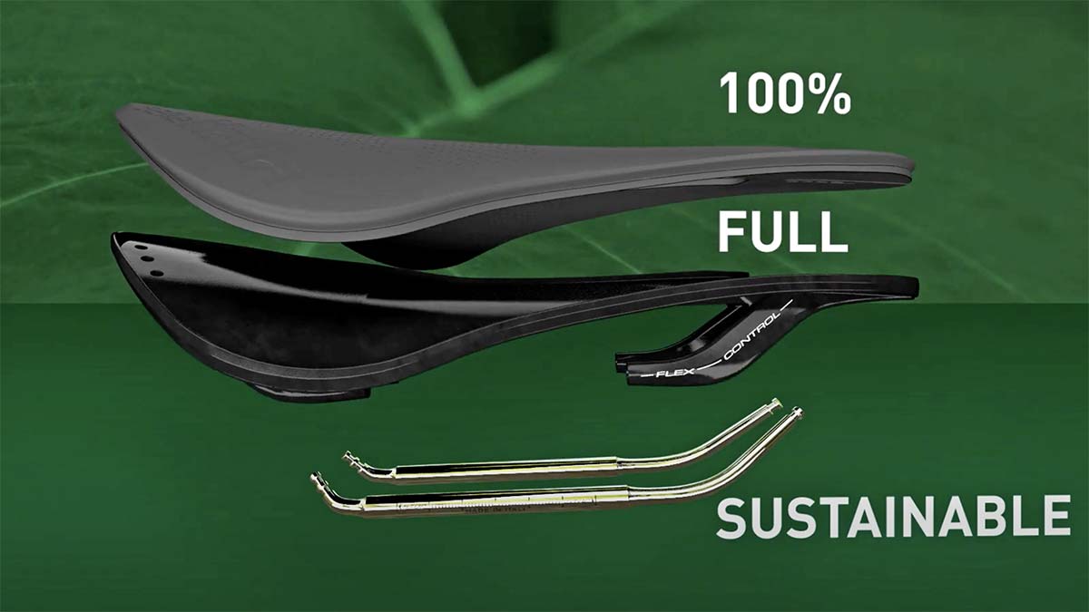 Selle Italia Model-X Green Superflow affordable eco-friendly sustainable saddle, exploded view