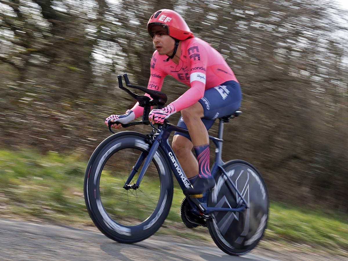 Vision Metron TFW Disc lightweight carbon TT wheel, EF Pro Cycling Stefan Bissegger, photo by Bettiniphoto