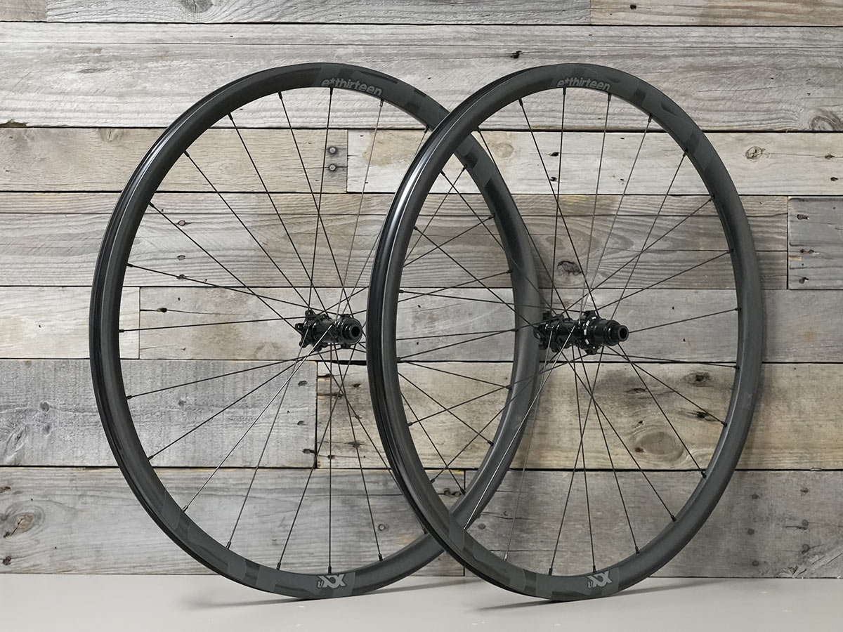 e13 xcx race carbon gravel wheels side by side