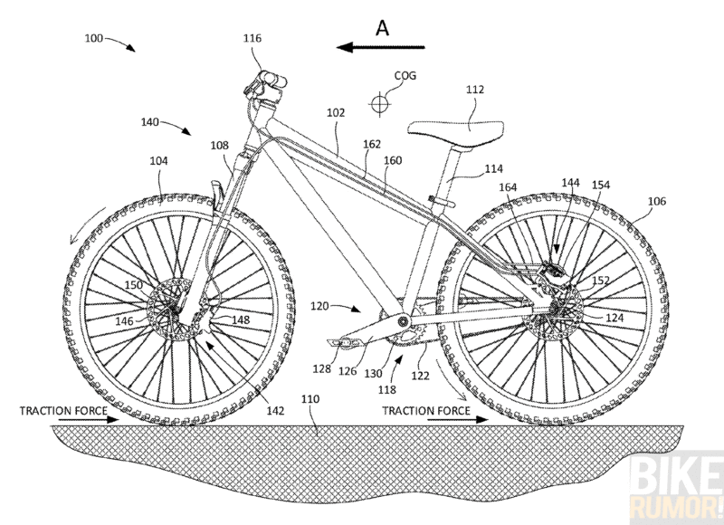 sram anti pitch hydraulic brake patent application drawing