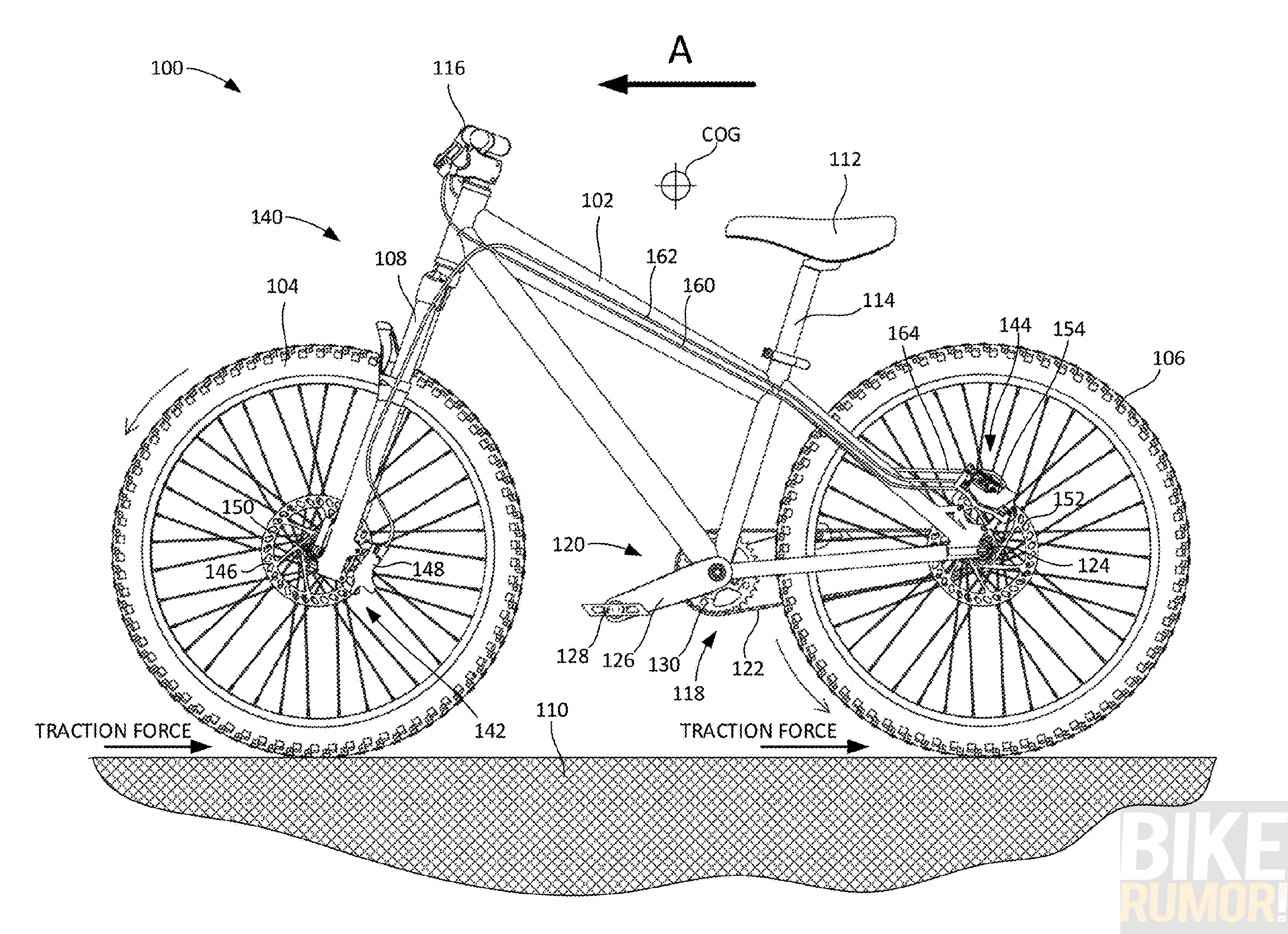 sram anti pitch hydraulic brake patent application drawing