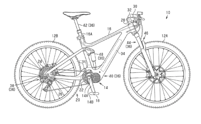 Bike suspension outline