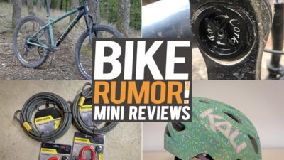 Mini Reviews: Fork Cork // Bombtrack Cale AL // Kryptonite Locks // Kali Chakra Child Helmet
